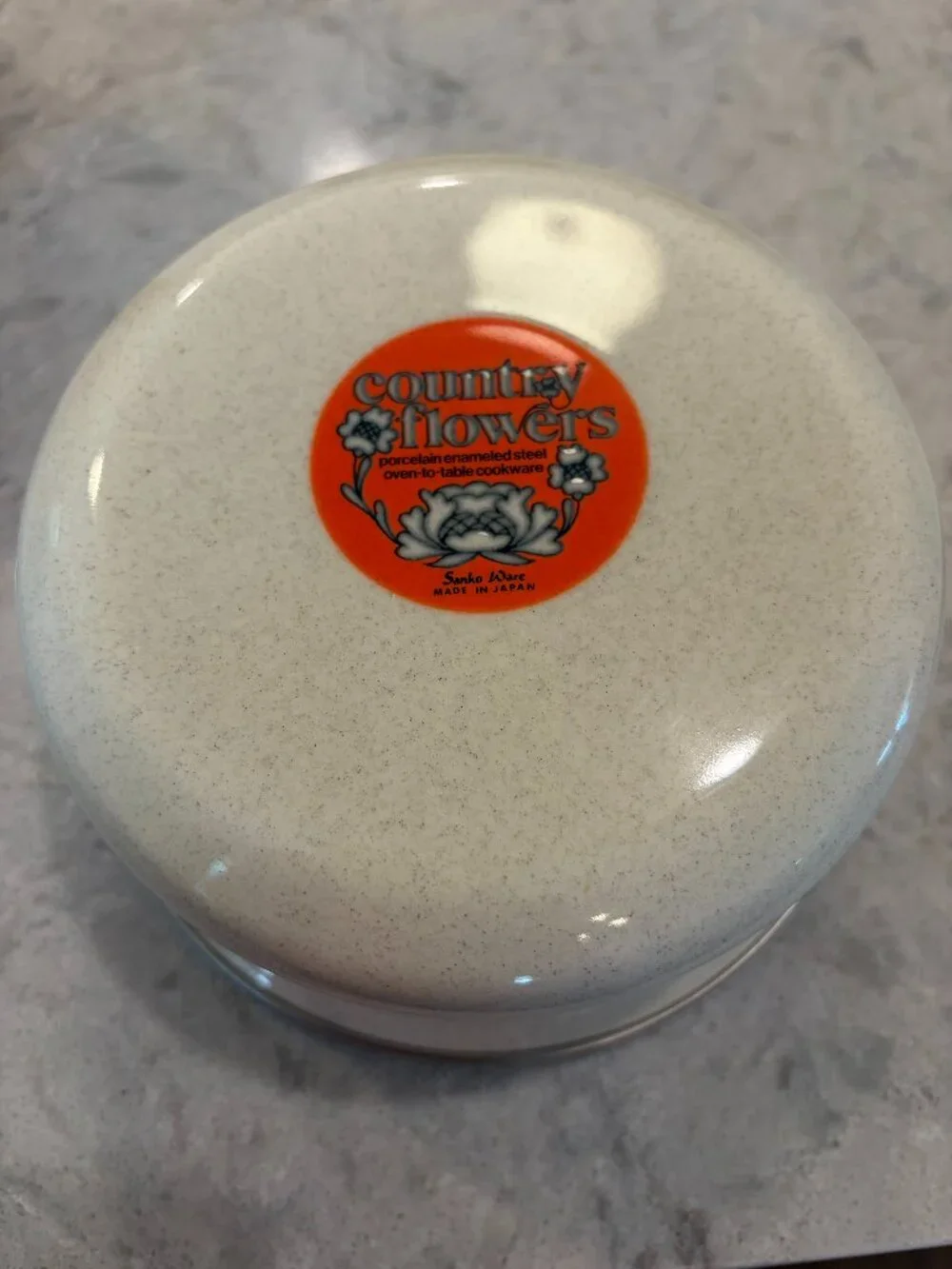 Vintage Country Flowers 1 Quart Open Saucepan #3001 NEW OLD STOCK Sanko Ware